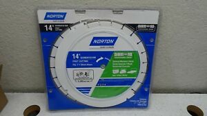 New! Norton 14&#034; 2 Blades Segmented Rim Professional Grade 50516-038
