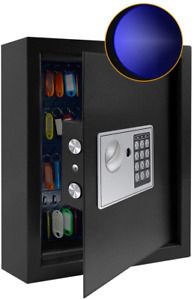 JUGREAT 80 Keys Cabinet Wall Safe with Sensor Light,Electronic Key Safe,Pin Code
