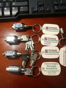 Self Storage Locker Unit Cylinder Lock &amp; Keys 4 locks &amp; keys