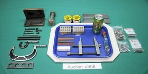 Assorted Machinist Oil Stone Scherr Micrometer 123 Block Parallels Starrett #466