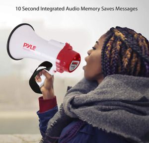 Megaphone Speaker PA Bullhorn - with Built-in Siren 30 Watt Voice Recorder