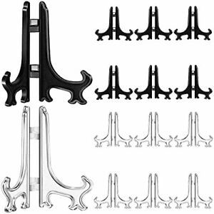 24 Pieces 3 Inch Plastic Stand Plate Mini Easel Stands Display Stand at
