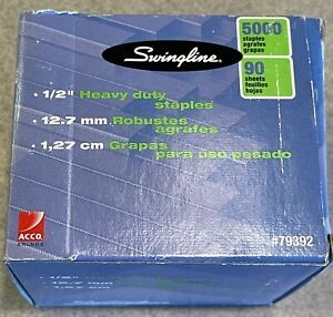 Swingline 79392 Heavy Duty 1/2 inch Staples Box of 4700