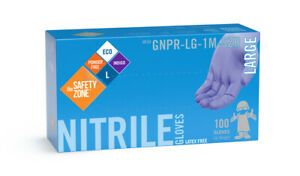 INDIGO 4 MIL NITRILE GLOVES THE SAFTEY ZONE LARGE GNPR-LG-1M-SZR