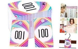 Live Number 1-100 Reusable Normal and Reverse Mirror Hanger Cards