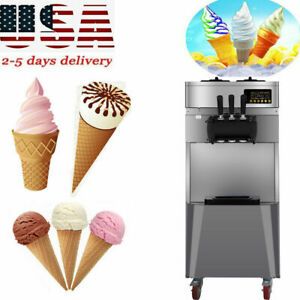 3 Flavor Commercial Frozen Ice Cream Cones Machine Soft Ice Cream Machine Safe U