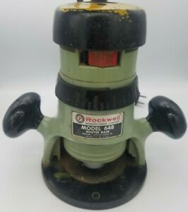 VINTAGE 1/4&#039;&#039; ROCKWELL ROUTER MODEL  64M AND ROUTER BASE 64B USED &amp; WORKS GREAT