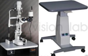 Slit Lamp Haag Streit Type 5 Step With Wooden Base &amp; Motorized Table 110/220V