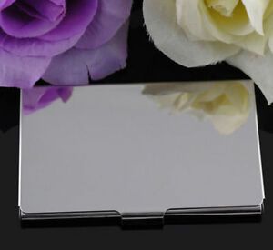 Stainless Steel Pocket Name Credit ID Business Card Holder Box Metal Case YJWF