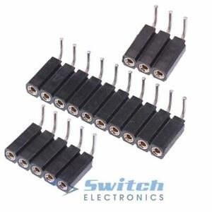 3 to 40 Pin SIL Turned Pin Right Angle Socket Connector 2.54mm