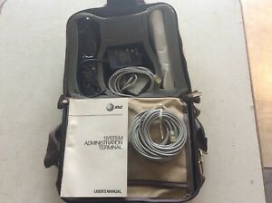 Texas Instrument silent 700  AT&amp;T Logo  with power supply book case and paper