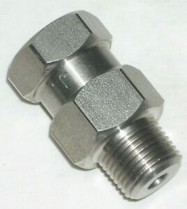 JE Adams 7470 High Pressure Straight Stainless Steel Swivel 5000 PSI 200 Deg F