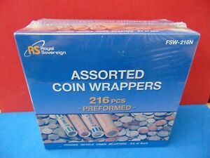 RS Royal Sovereign FSW-216N Assorted Coin Wrappers 216 Pcs New &amp; Sealed