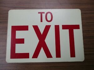 Vintage Aluminum &#034;TO EXIT&#034; Sign- 14&#034; X 10&#034;