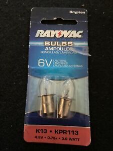 K13 / KPR113 Rayovac Bulbs 6V Lanterns 3.6 Watt
