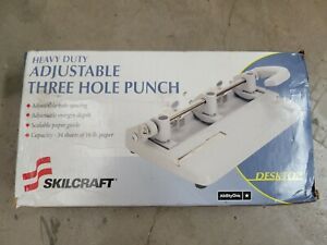Skilcraft Adjustable 3-Hole Punches - Heavy-Duty (NSN1394101) (bad box)
