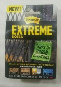 Post-it Extreme Notes, Dura-Hold Paper and Adhesive-Water Resistant