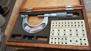 Mitutoyo 116-106 Anvil Pana Micrometer 1-2&#034; .001&#034; Ratchet Stop Thread Pitch