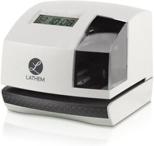 Lathem 100E Multi-Function Electronic Time Clock and Document Stamp, Can Be Moun