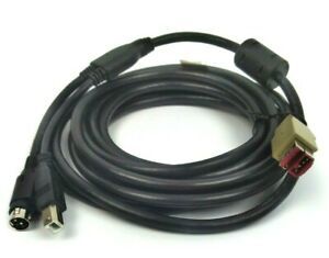 NCR Power Data Cable 497-0506233 for RealPOS 7199 Receipt Printer