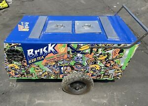 Vendor Ice Cream Push Cart w/ Graphics Brisk Iced Tea Mango Artist Mr Kone