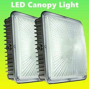 45W-2 Pack, Outdoor Ceiling Mount Canopy Gas Station LED Light Fixtures US STOCK