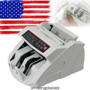 Bill Counter Money Counting Cash Machine Counterfeit Detector UV MG Bank LCD FDA