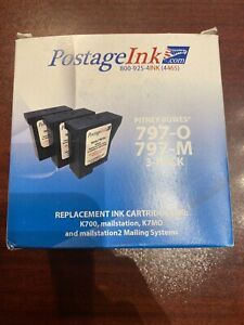 Pitney Bowes Postage Meter Ink 797-O, 797M 3 Pack - K700, K7MO, Mailstation 2, US $29.99 – Picture 1