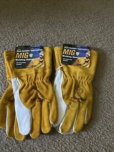 Two Pairs Of TILLMAN 48 Goatskin/Cowhide MIG GLOVES  XL