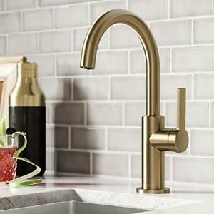 Kraus KPF-2822SFACB Oletto Single Handle Kitchen Bar Faucet 12 Inch Antique C...