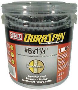 Auto-Feed Drywall To Wood Screw, 1.25-In., #6 Shank, 1,000-Ct. -06A125P