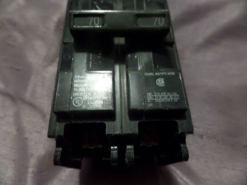 Siemens qp q270 70-amp 70a 2-pole 2p circuit breaker. new!!! free shipping!!! for sale