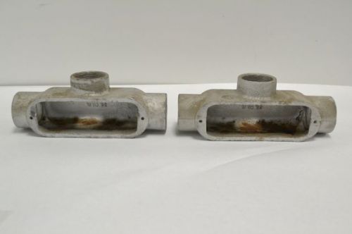 Lot2 appleton 1-1/2in t electric form 35 condulet unilet conduit fitting b238098 for sale