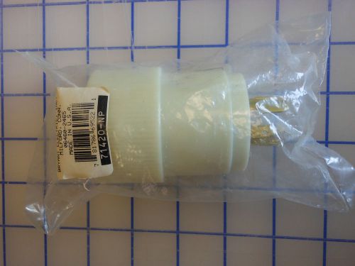 Bryant 71420np tech-spec twist lock plug l14-20, 20a 125/250v white nylon for sale