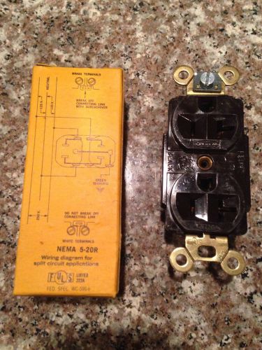 Vintage hubbell hbl5362 heavy duty specification hospitalgrade duplex receptacle for sale
