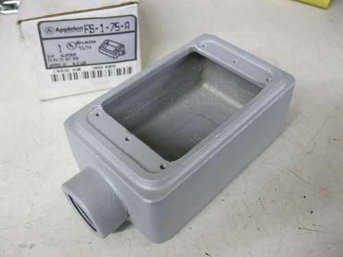 Appleton fs-1-75-a device box 3/4&#034; conn. cast aluminum fs-fd cs dev box new for sale
