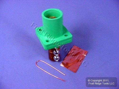 Leviton green ect 16 series cam receptacle male panel outlet 400a 600v 16r21-g for sale