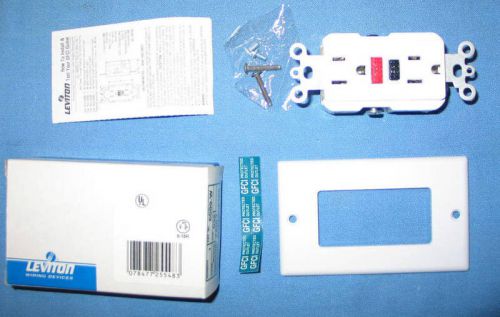 Leviton gfci ground fault circuit interrupter 15a-125 new 6599-w white for sale