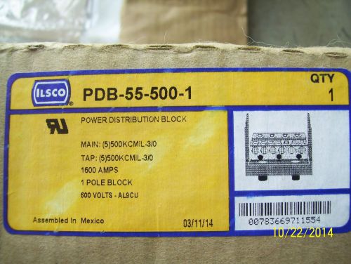 Ilsco pdb-55-500-1 power distrbution block for sale