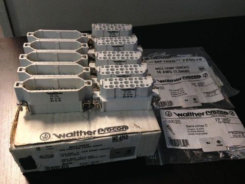 Walther Male &amp; Female Inserts with pins, MC 425D.  SOLD AS 1 LOT.