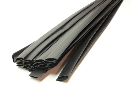 Heat Shrink Tube Wrap Single Wall Black 3/8&#034; Mil Spec UL Listed 4 Feet