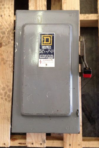 Square D 100 Amp 240V 3P 4W Fusible H323N Disconnect Switch