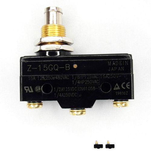 2 x z-15gq-b omron limit220v normal open panel mount plunger switch  z15gqb for sale