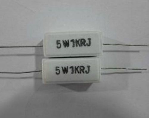 10pcs 1K Ohm  5% Axial Ceramic Cement Resistor  5Watt