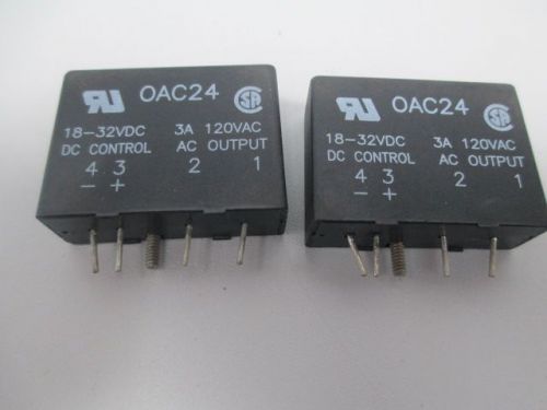 Lot 2 new crydom oac24 120v-ac 3a amp 18-32v-dc switch d252933 for sale