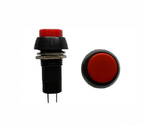 10pcs red momentary dash off push-button switch 3a 250v red with self lock for sale