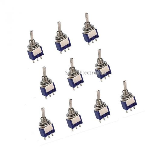 10pcs 3-Pin SPDT ON-ON Toggle Switch 6A 125VAC