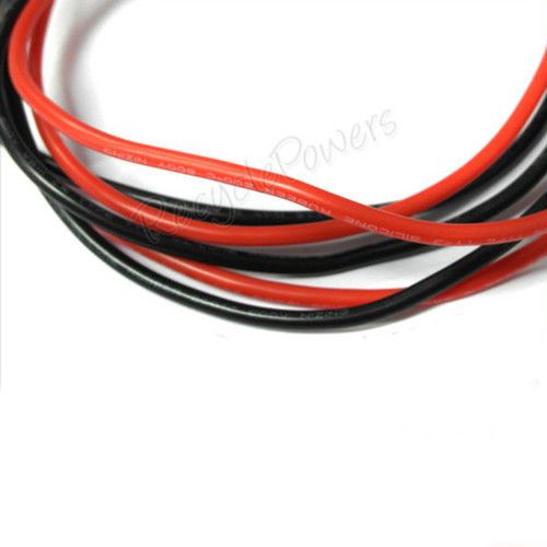 20m Black Red 16 AWG Soft Silicon Wire 6KV 200°c 3135