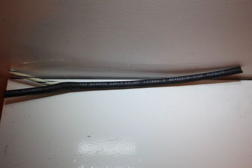10 feet lstsgu-3 black 16 awg 3 conductor low smoke marine cable m24643/16-01un for sale