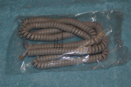 (Lot of 10) 25ft 25&#039; Ash / Almond Handset Phone Curly Coil Spring Cords